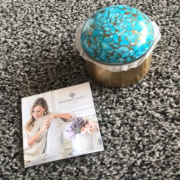 Kendra Scott Mini Decorative Brass Dome Turquoise - Picture 6 of 8